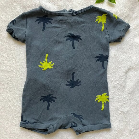 Joe Fresh Baby Romper 3-6M | Palm Tree Print | Short Sleeve Summer One-Piece - Picture 12 of 16